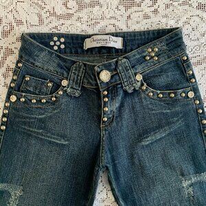 Vintage Y2K Christian DIOR Boutique Denim Capri Made in Italy
